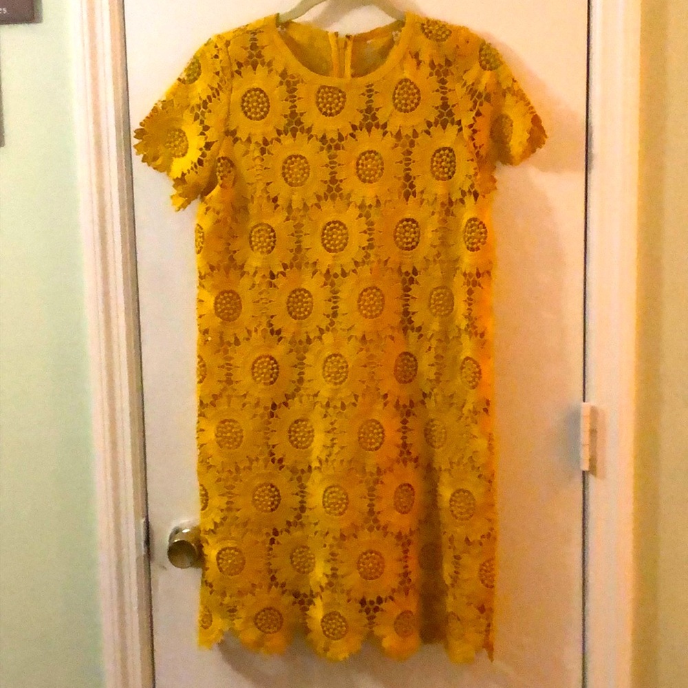 Sunflower cut out dress